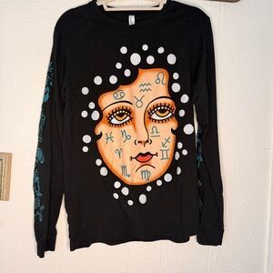 Bella Canvas Black Tee with White Polka Dot Graphic